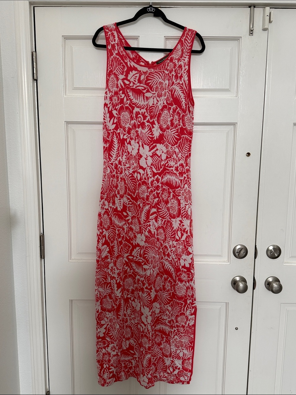 Tommy Bahama Red and White Floral Tank Maxi Dress Size L